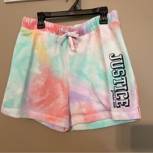NWT Justice SweatShort Tie Dye size XL 16/18
